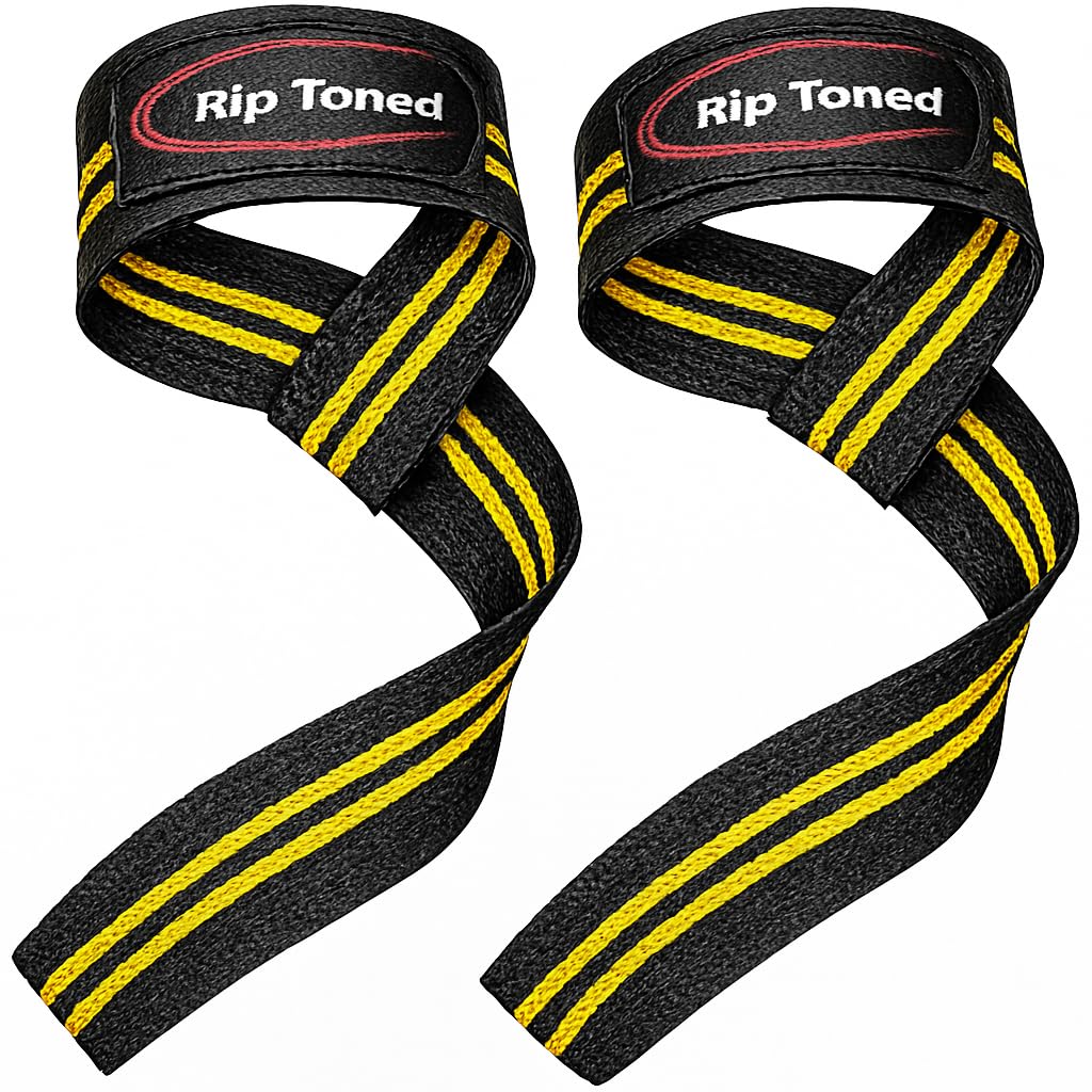 Rip Toned Performance Wrist Straps for Weightlifting – 23" Padded Lifting Straps for Men & Women – Cotton Gym Straps for Deadlifts, Strength Training, Bodybuilding & Powerlifting