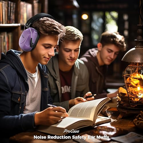 Miniatura 5 de ProCase Orejeras de seguridad con reducción de ruido, orejeras de protección auditiva, NRR de 28 dB, audífonos de protección de sonido para disparo,