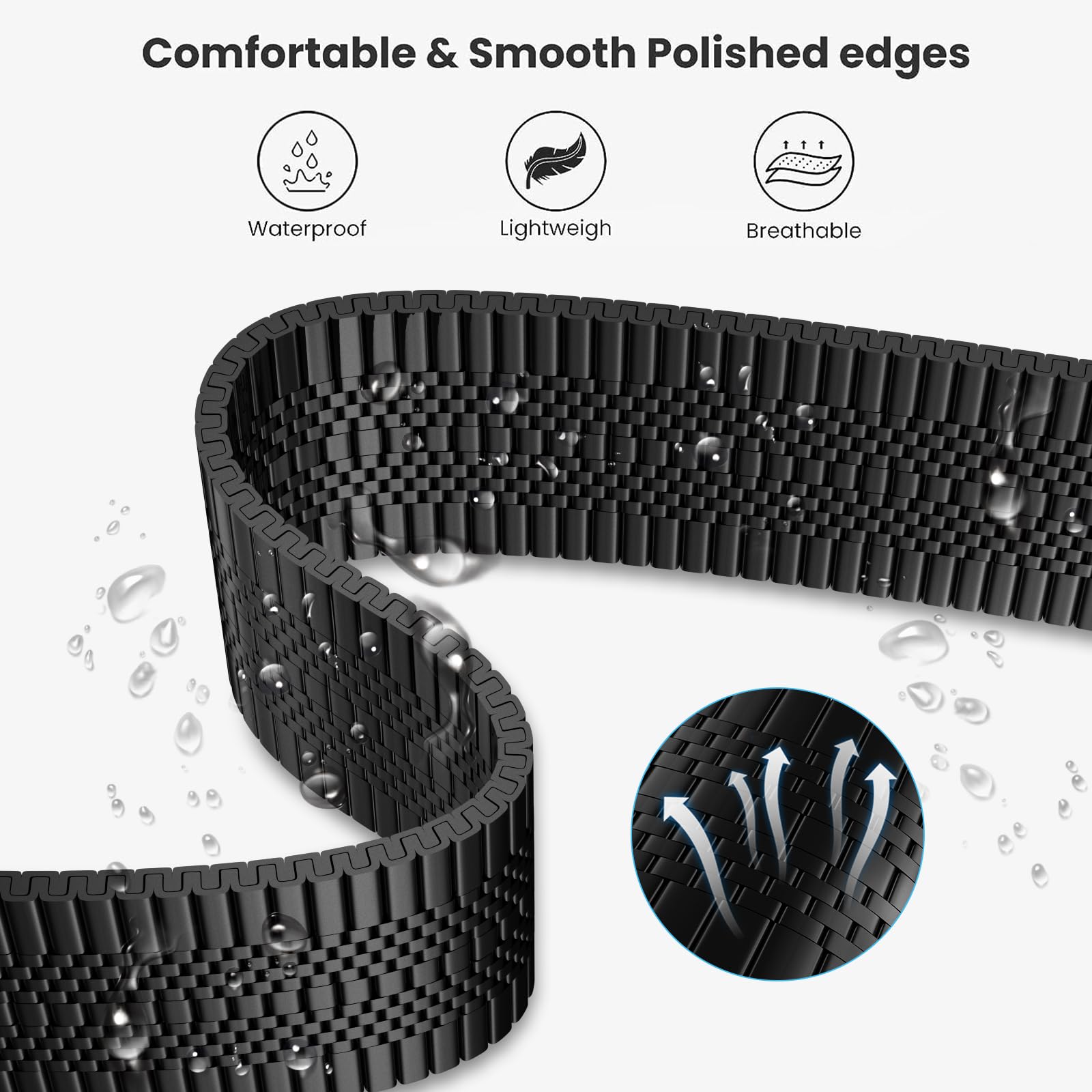 Cinturino per Amazfit GTS, 20mm Cinturino in Acciaio Inossidabile in Metallo Cinturino per Amazfit GTS 4, GTS 4 Mini, GTS 2, GTS 2 Mini, GTS 3, Amazfit Bip, Bip 3, Bip3 Pro, Bip U, Bip U Pro, GTR Mini