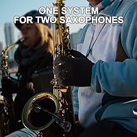 Vista 2 de Micrófono para Saxofón Inalámbrico Condensador de Cuello de Ganso Sistema para En Vivo y Grabación Micrófono de Clip para Instrumentos de Metal