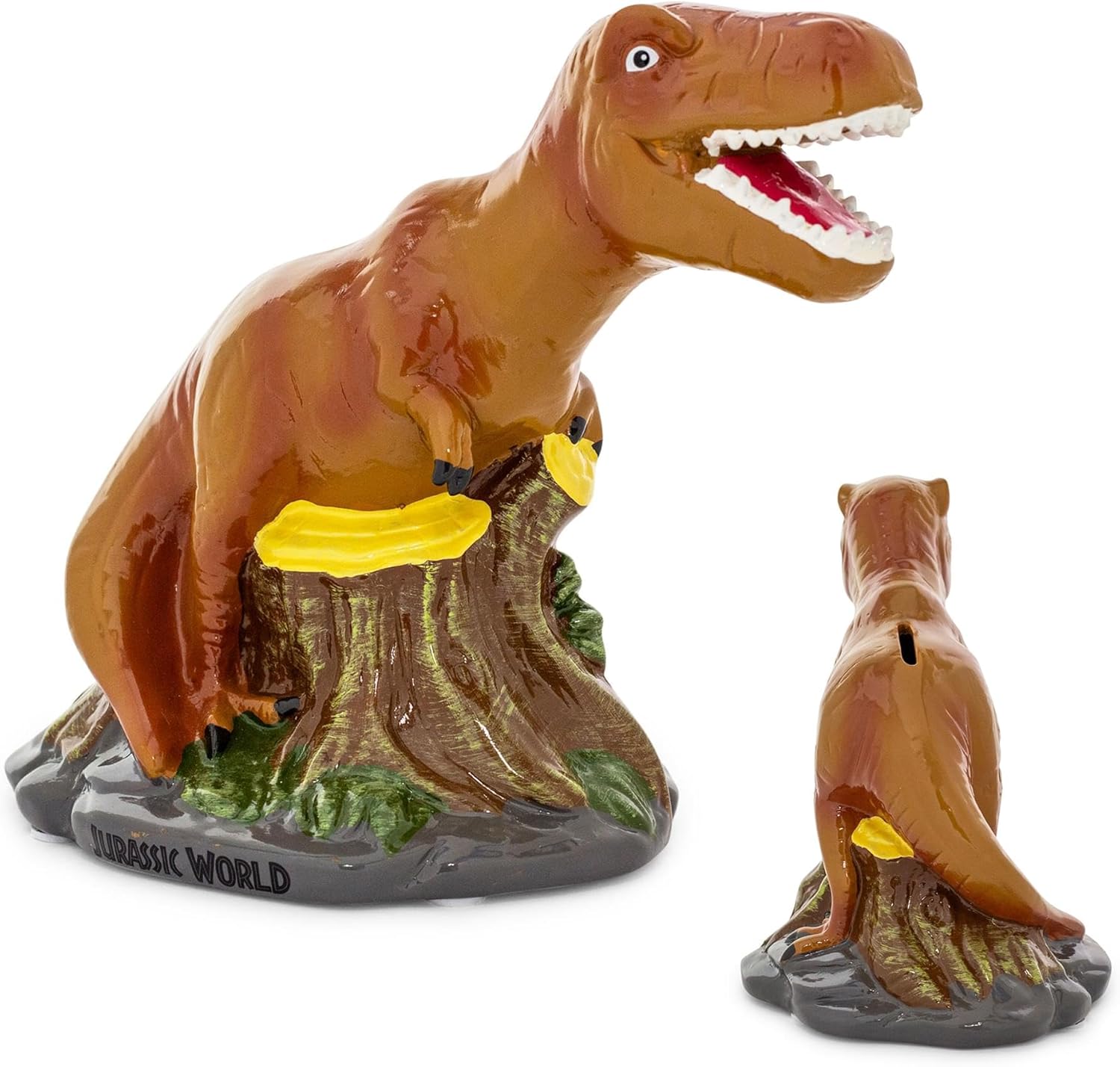 Silver Buffalo Jurassic World T Rex Large Ceramic Coin Bank