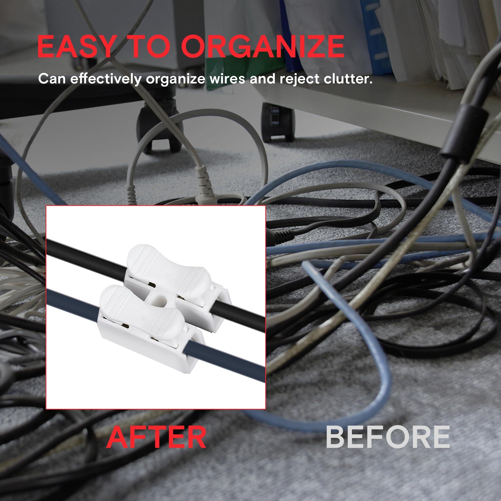 80PCS CH2 Quick Connector Stable Quick Electrical Cable Clamp Terminal Block Spring Wire Connectors Block for Led Strip Light Suitable for Electrical Maintenance and Installation (White) - Image 4