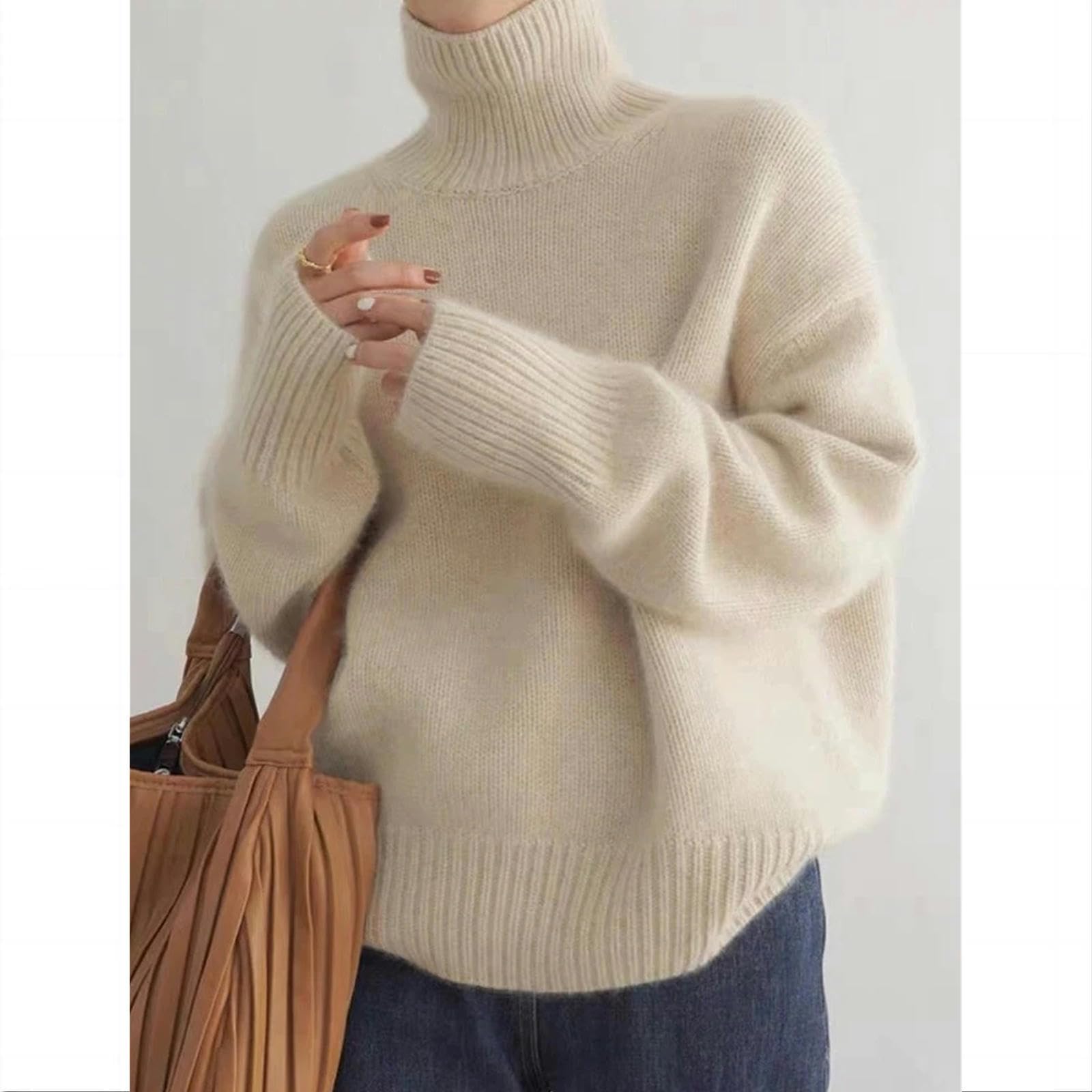 Maglione Donna Donne Autunno Inverno Inverno Fauci in Lana in Lana Cucini Casual A Maniche Lunghe A Maniche Lunghe