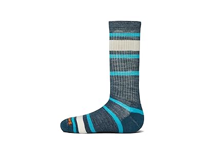 Smartwool Kids Hike Light Cushion Striped Crew Socks (Toddler/Little Kid/Big Kid) Kids Shoes Twilight Blue : LG (3 Little Kid - 6 Big Kid)