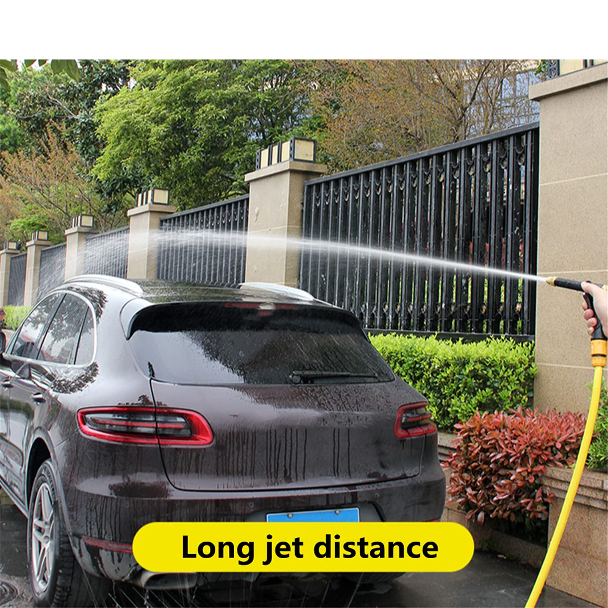 MILEVO Tête d'arrosage de Jardin, Pistolet à Eau Haute Pression Portable for Nettoyer la Machine de Lavage de Voiture, buse d'arrosage de Jardin, buse d'arrosage en Mousse, Mode Multi-Jets