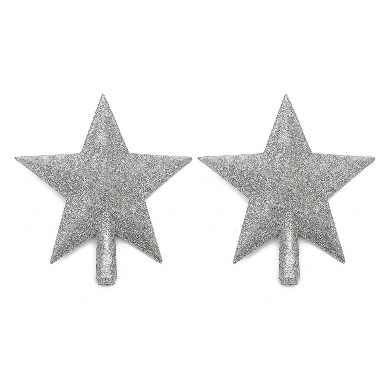 Lerpwige 2Pieces Star Christmas Tree Toppers Decoration Eye Catching Toppers Set For Elegant Adornment Sparkling