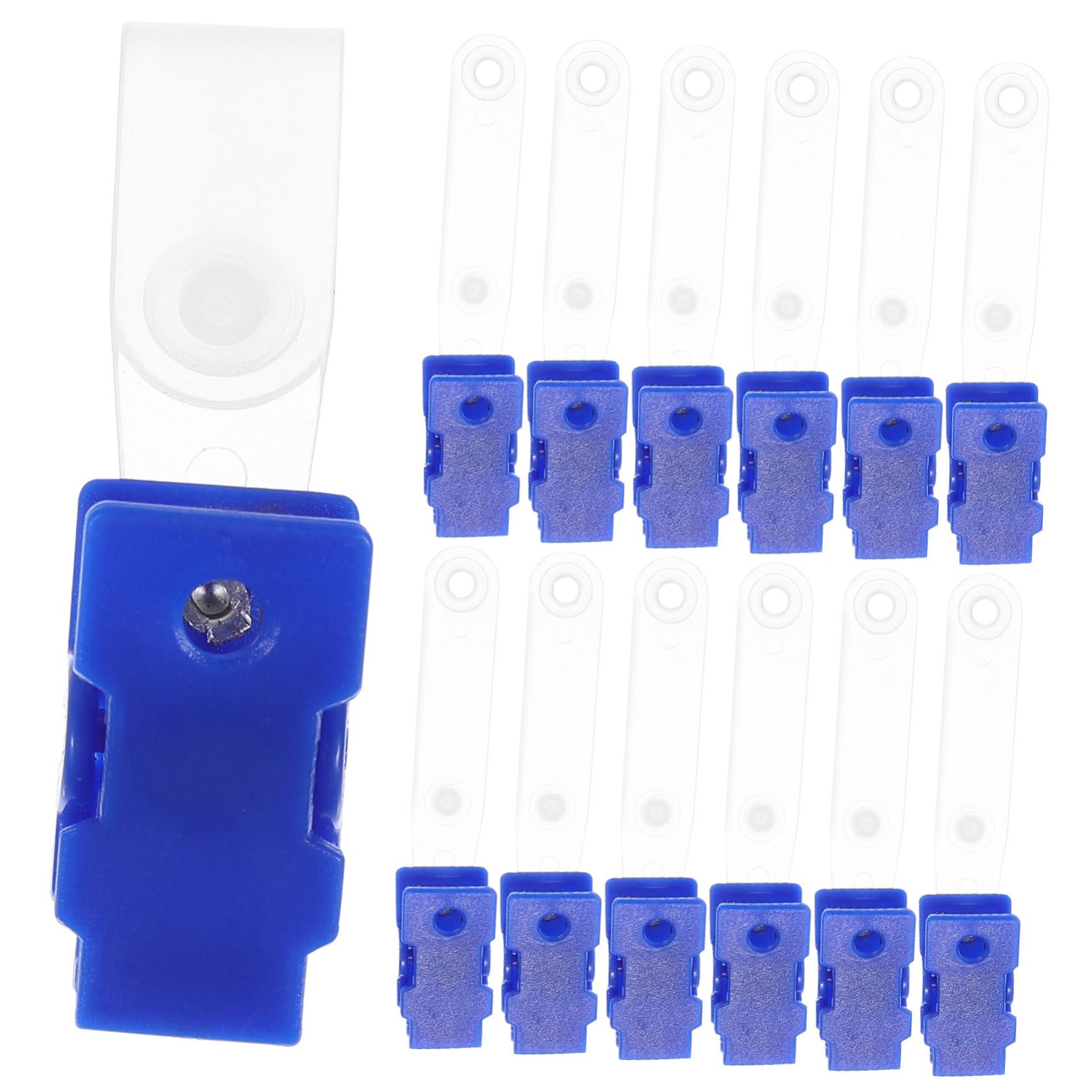 Housoutil 4 Ensembles Clips Pour Badges Avec Sangles Transparentes Clips Plastique Pour Cartes Identification Et Noms Pratiques 100 Pièces * 4