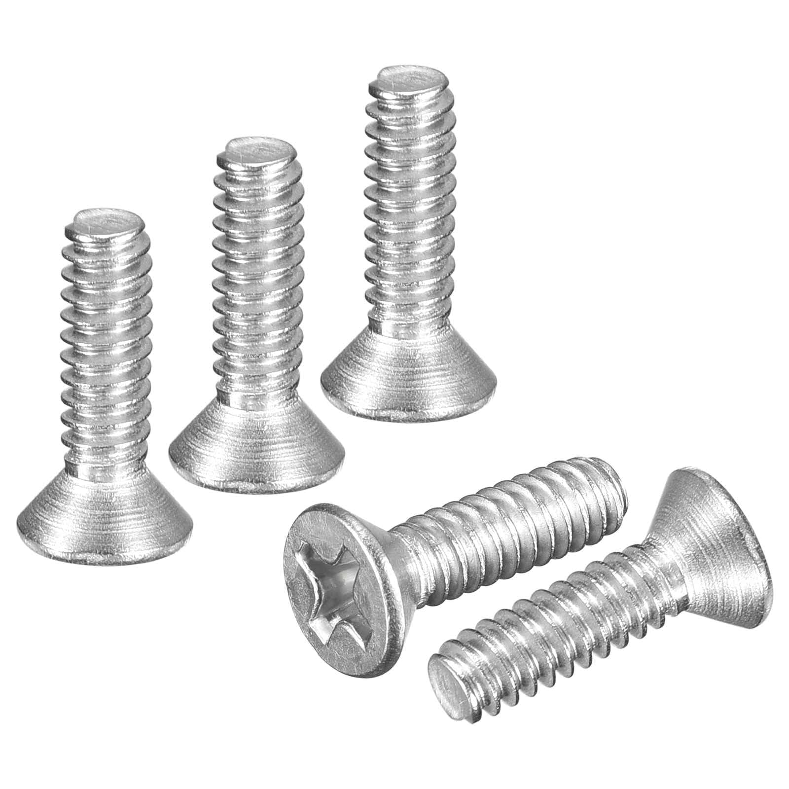 DTGN #6-32x1/2" Phillips Countersunk Bolts 304 Silver 50pcs — image 1