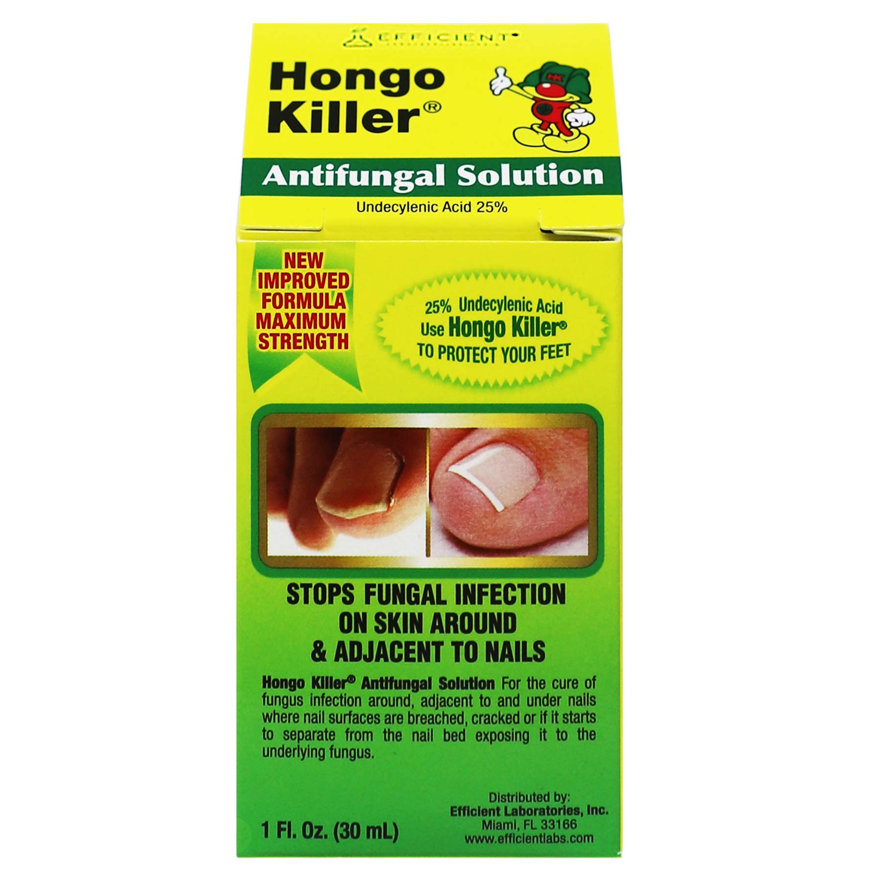 HONGO KILLER Antifungal Solution, Athlete's Foot Treatment, Multicolor, 1 Fl Oz