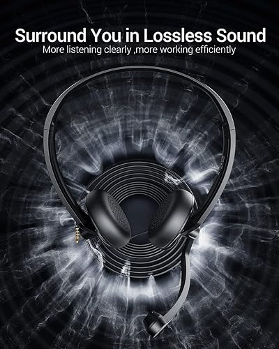 Miniatura 4 de Auriculares USB con micrófono para PC portátil - Auriculares de computadora con cable con micrófono de cancelación de ruido para oficina en casa en