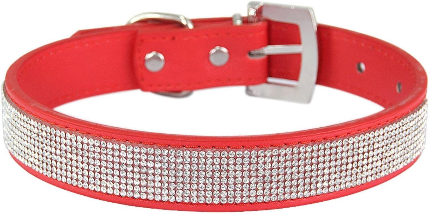 Collier personnalisé pour chien d'exception orné de strass et boucle métallique de luxe