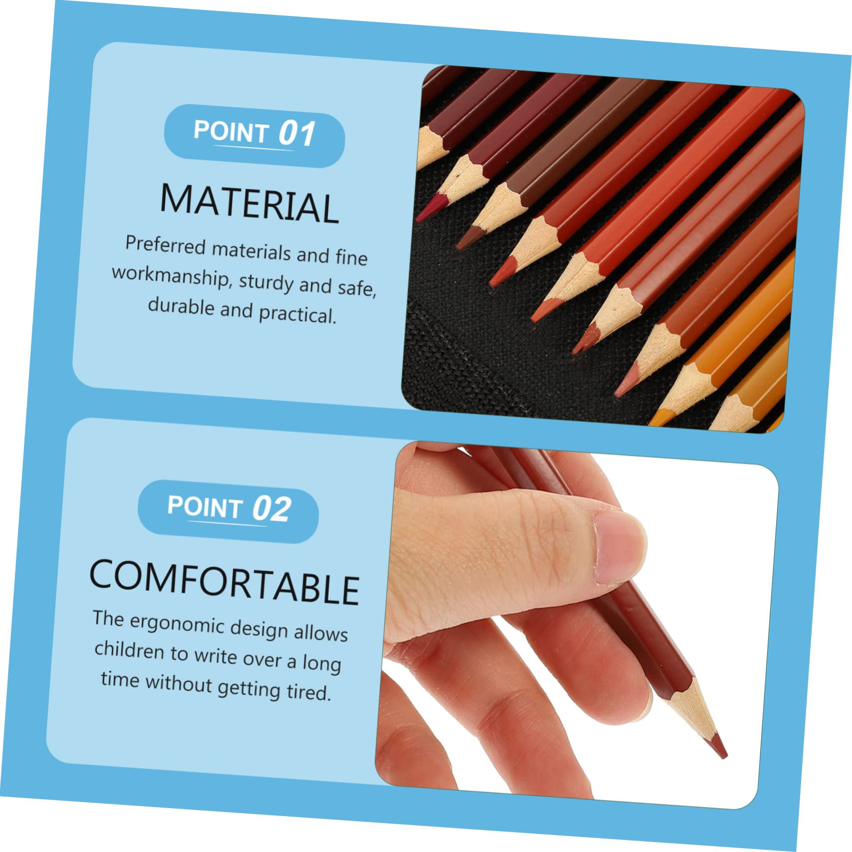 Crayons Aquarelle Professionnels pour Garçon et Filles, 1 Set de Crayons de Couleur en Bois, pour Dessin et Peinture, Matériel de Dessin