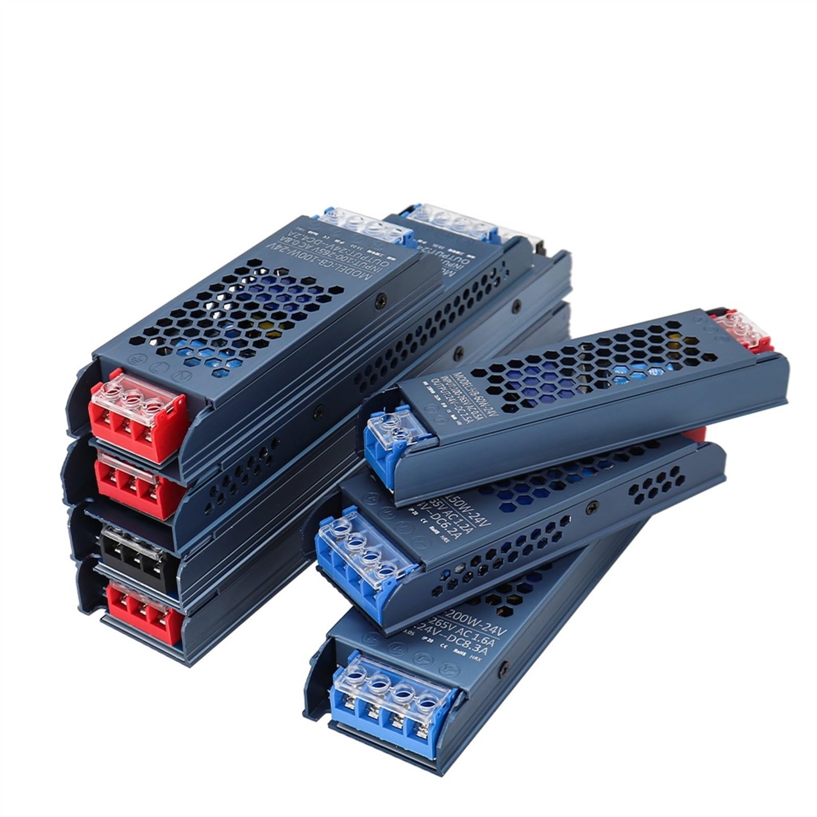 Fuente de alimentación LED 12V 24V Fuente de alimentación de Tira LED 60W 100W 200W 300W 400W 500W alimentación de Controlador LED CA a CC for Tira LED(300W,DC 24V)