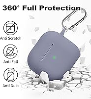 Vista 352 de Funda para AirPods Pro con kit de limpieza, funda de silicona suave para Apple AirPod Pro de 1ª/2ª generación, accesorios de funda AirPods Pro/Pro 2