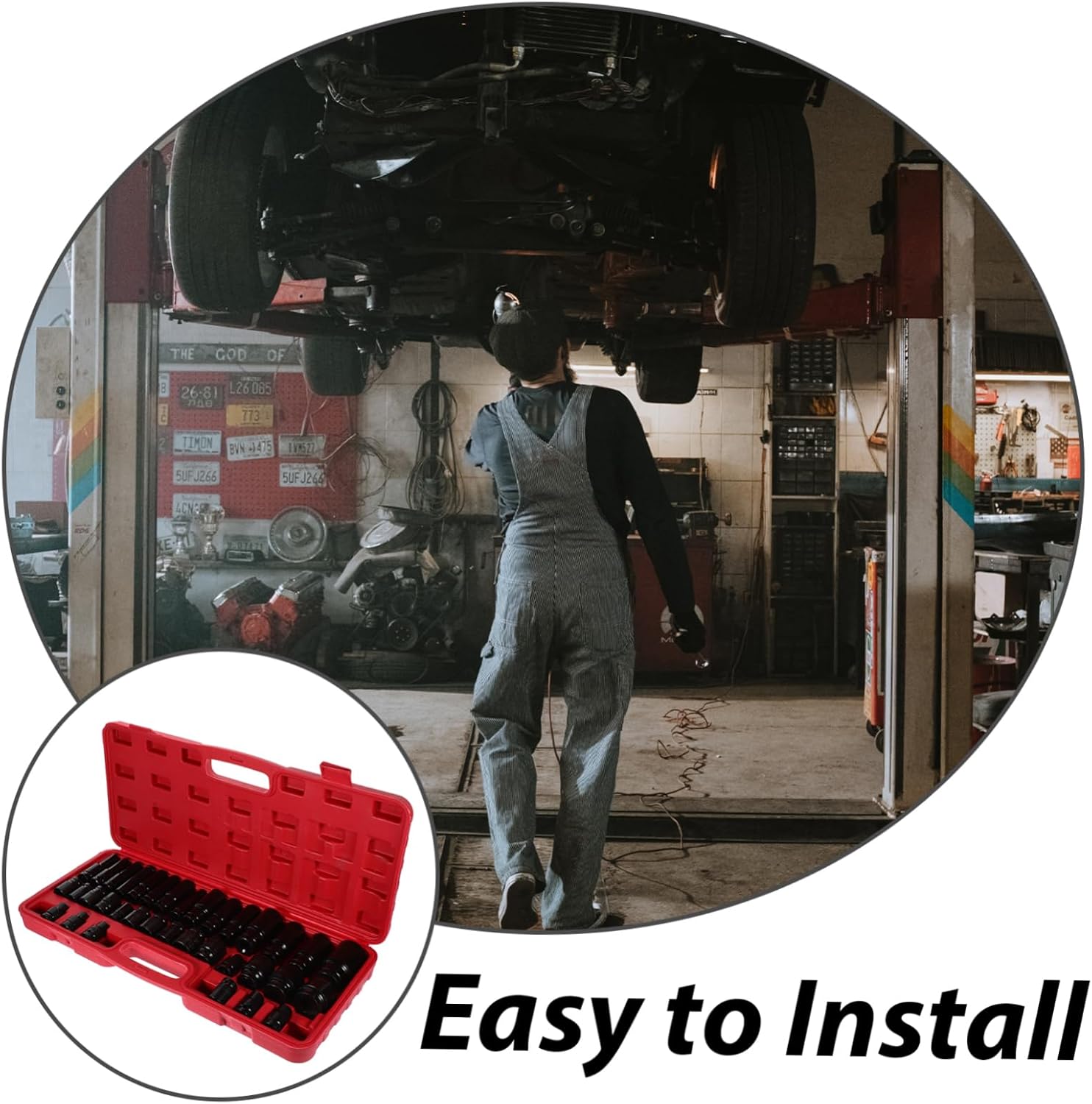 1set Electric Screwdriver Bit Socket Socket Adapter Kit Tire Maintenance and Mechanical Equipment Easy to Store and Transport