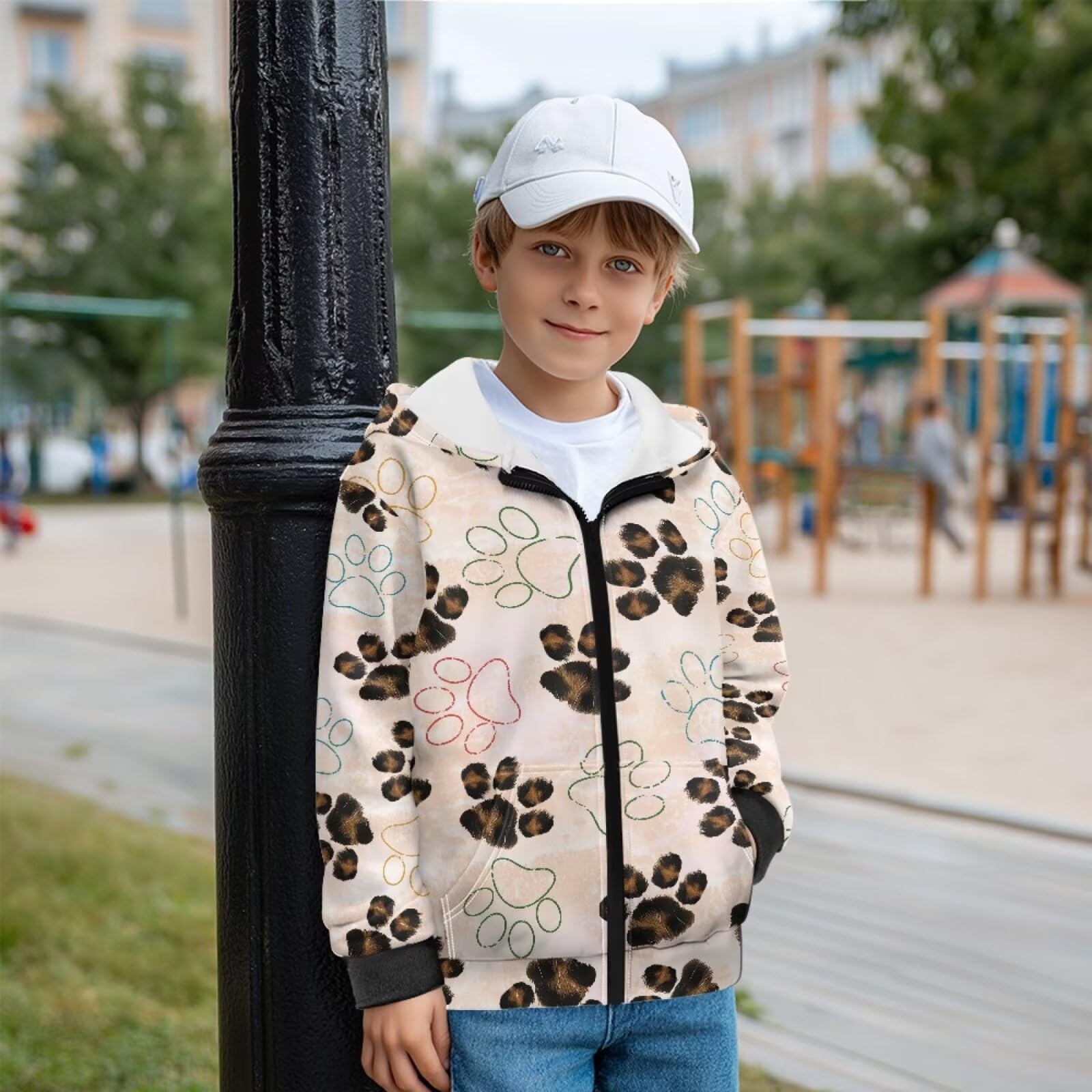 chaqlin Dziecięce bluzy z kapturem z długim rękawem chłopięca bluza z kapturem sweter na co dzień sweter z kapturem swetry dla chłopców