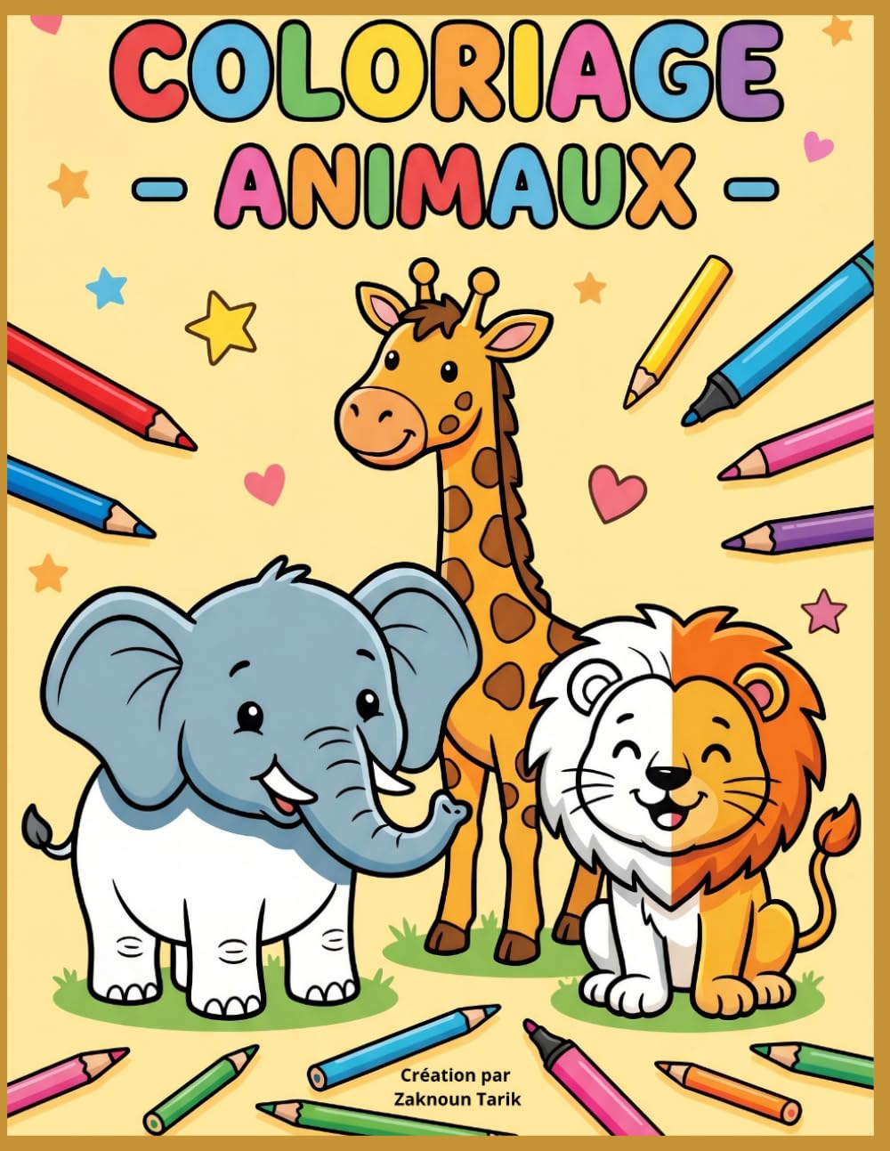 Coloriage Animaux: Cahier d'activités et de dessins d'animaux de la jungle et de la savane pour enfants