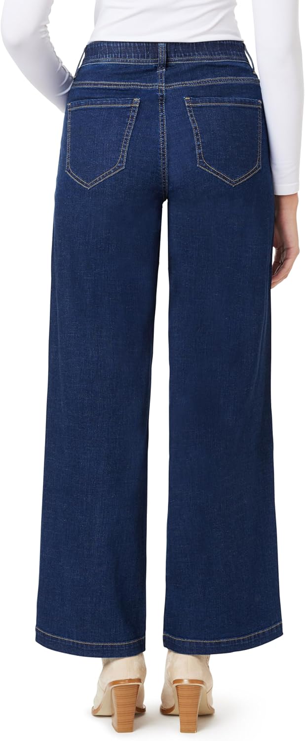 Angels Forever Young Womens Everbreeze Curvy Mid-Rise Wide Leg Jeans - Image 2