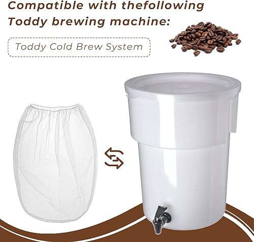 Miniatura 3 de PalpitateC Bolsa de filtro Toddy de repuesto compatible con el sistema Toddy Cold Brew para filtro de café frío de 5 galones, bolsa de filtro de