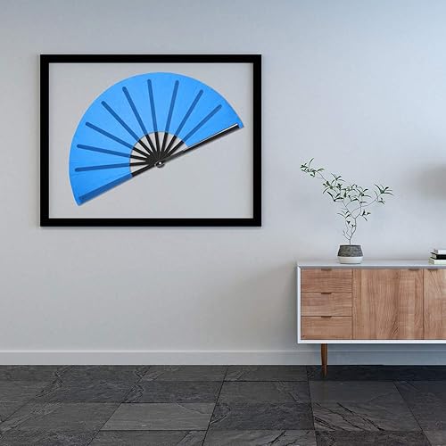 Miniatura 2 de Abanico plegable grande de mano de tela de nailon plegable, ventilador chino de Kung Fu para decoración de festivales para recuerdos de fiesta