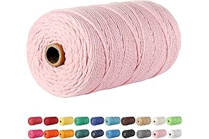 Premium Pink Macrame Cord (3mm x 220 Yards)
