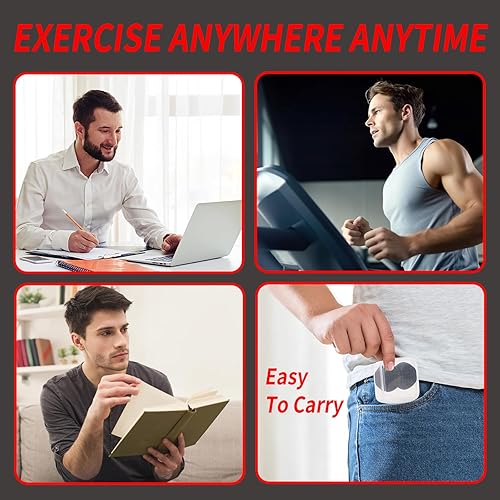 Miniatura 7 de NAYCNYCON Ejercitador de mandíbula 3 niveles de resistencia (6) tabletas de silicona para ejercitar la mandíbula, ejercicio de mandíbula para