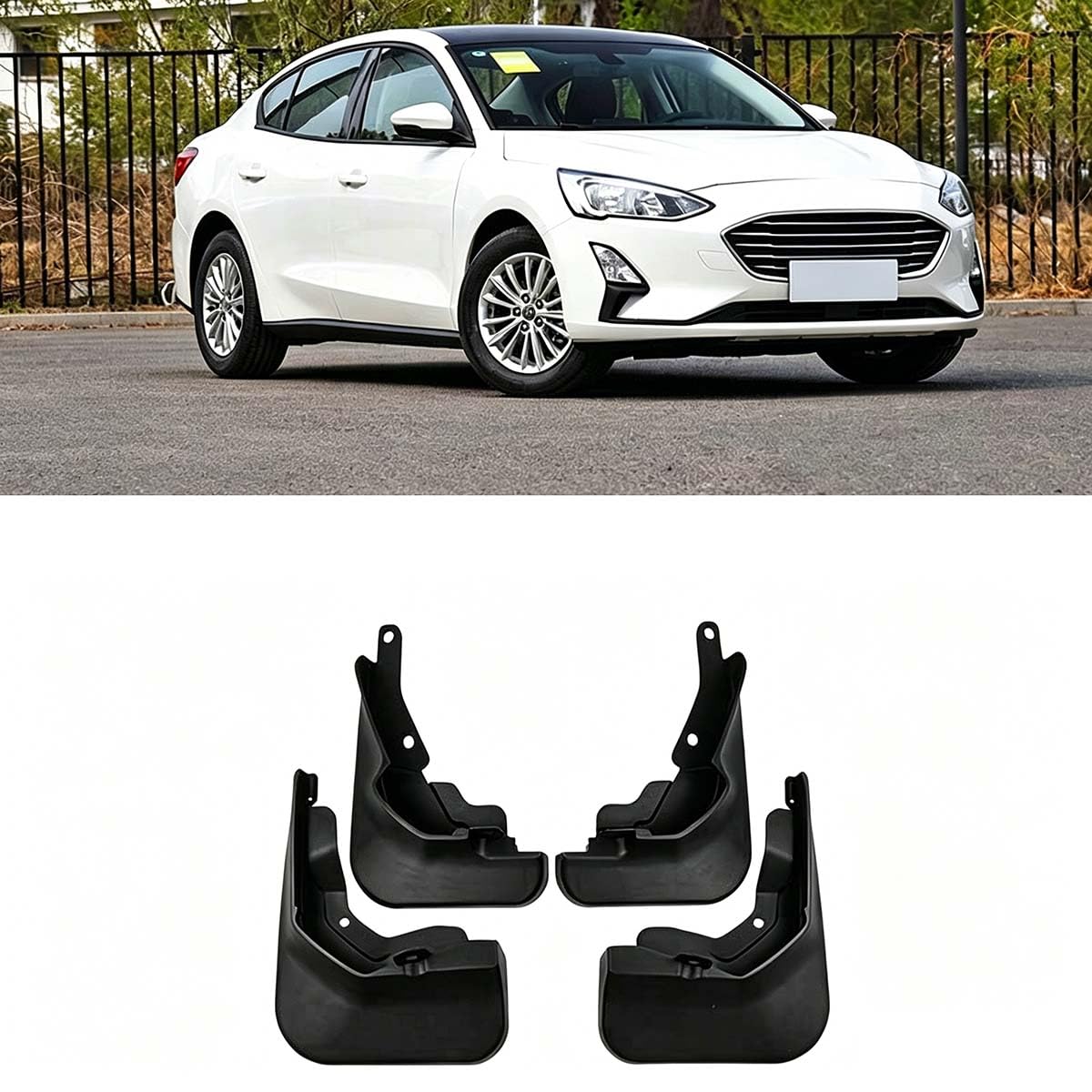 BXQDAM Car mud flaps,Compatible with Ford Focus Saloon 2018-2020,Car exterior accessories