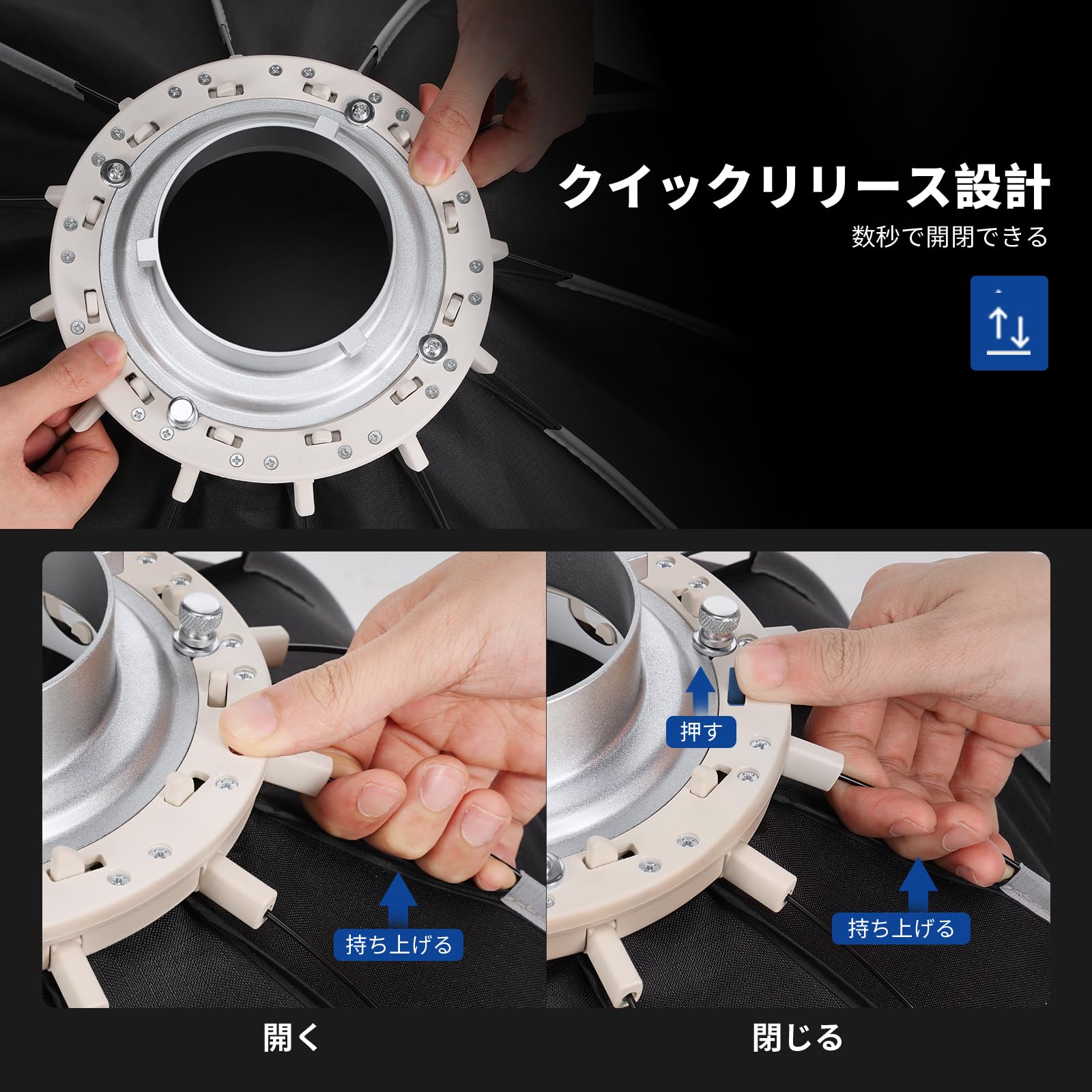 NEEWER 85cm ソフトボックス Amazon | NEEWER 85cmパラボリックソフトボックス 放物線 傘型