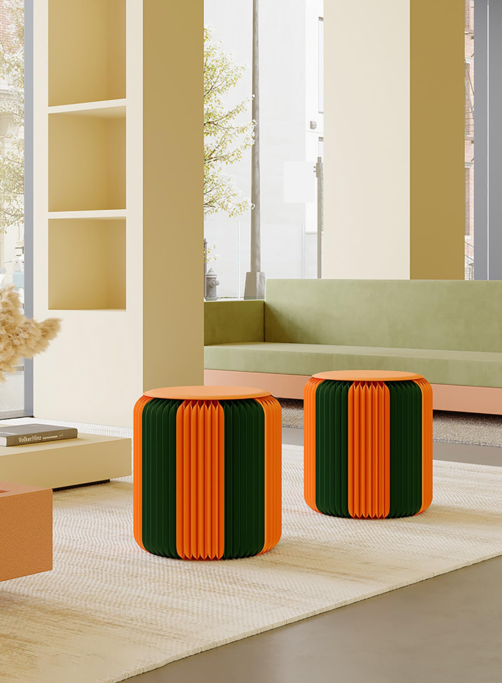 Amazon.com: HZFAIGLL Retractable Accordion Paper Folding Sofa