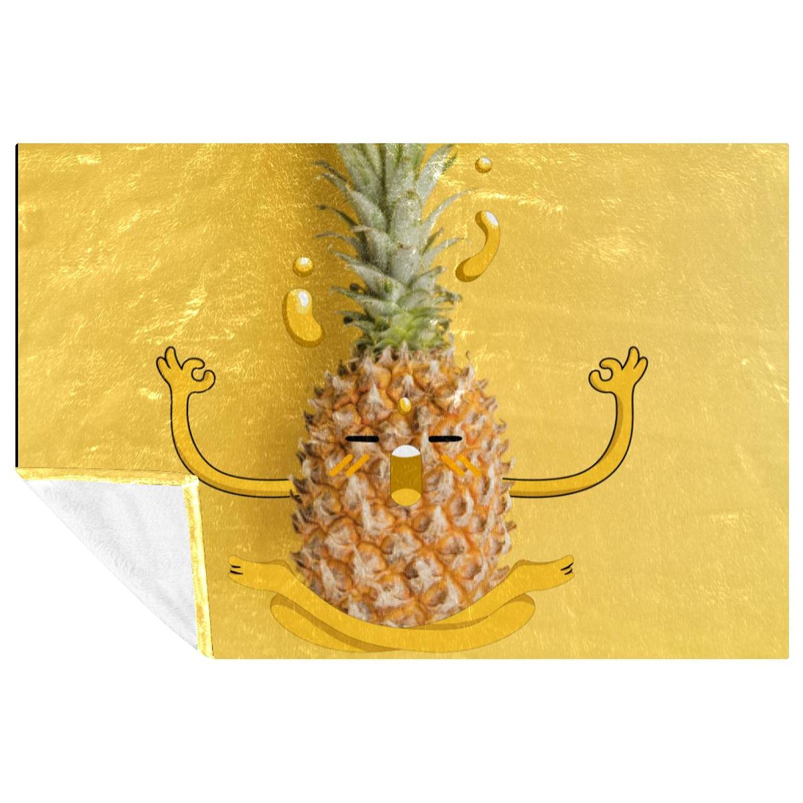 Couverture chaude ananas pour vos pique-niques en famille et sorties camping