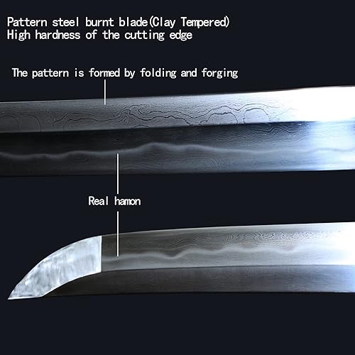 Miniatura 5 de Katana Sword Real 100% hecha a mano afilada 41 pulgadas