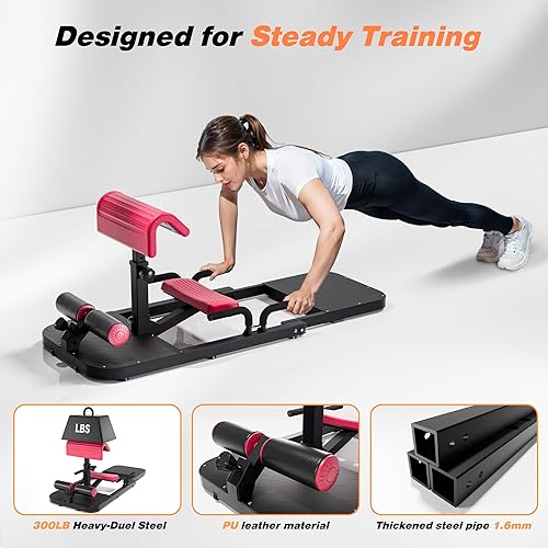 Miniatura 8 de seanleecore Multi-Function Deep Sissy Squat Machine Home Gym Hip Thrust Machine Booty Sprout Home Workout Equipment for Women  Men Blanco