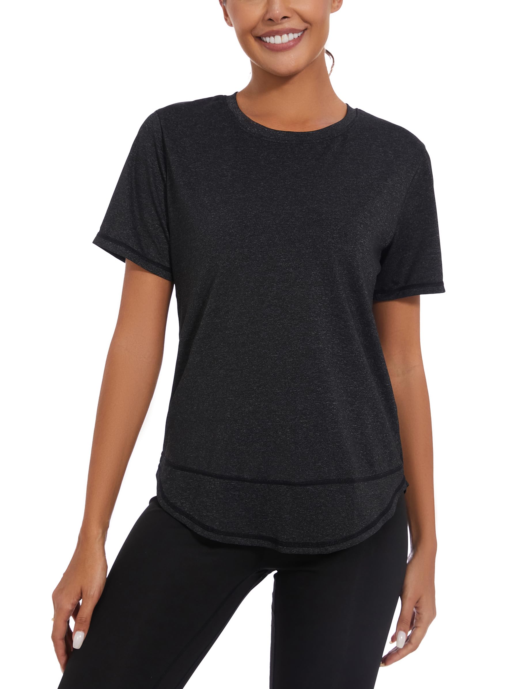 Migcaput Camiseta Deportiva de Manga Corta para Mujer - Camisetas Básicas Mujer Verano Atlético Correr Camisetas Deportivas