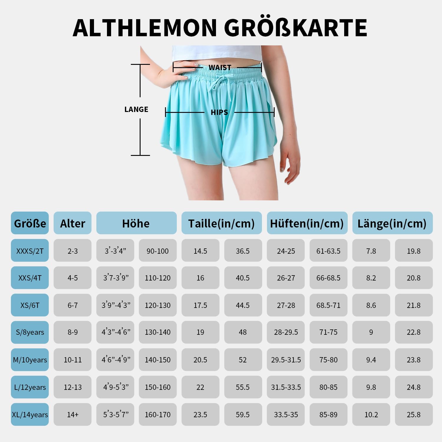Pantalones cortos deportivos para niña, transpirables, 2 en 1, pantalones cortos activos, pantalones cortos de baño, ligeros y sólidos, con bolsillos de forro