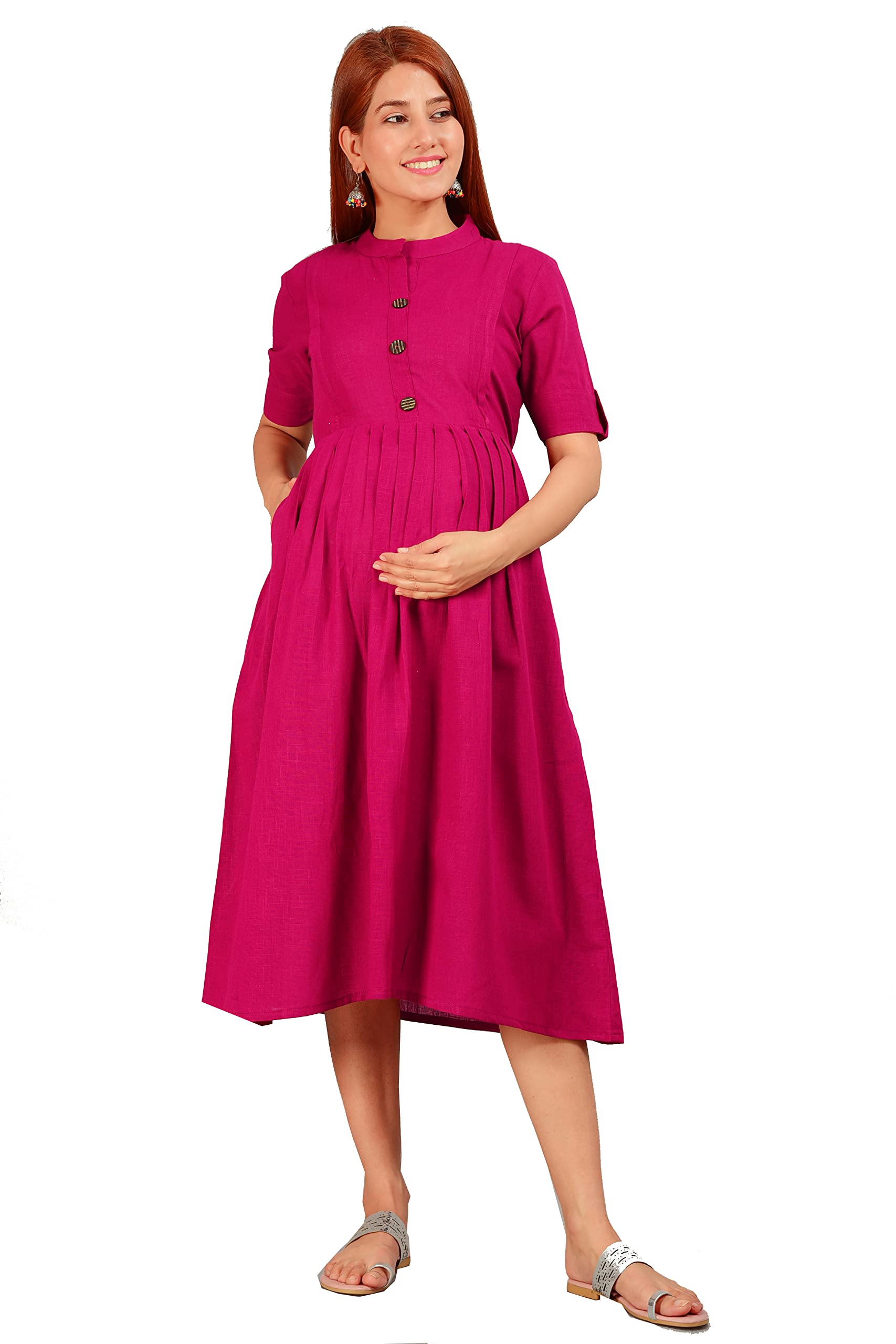 AANIA Women A-line Pink Dress