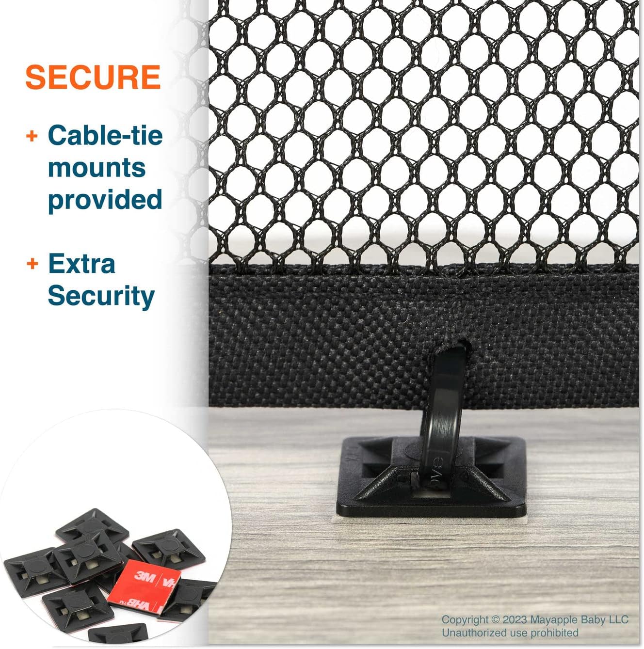 5ft Guard + 8 Locks - Bundle & Save - Roving Cove Stair Railing Safety Net (5ft L x 3ft H, Ebony Black) + Roving Cove Magnetic Cabinet and Drawer Locks (8 Locks 2 Keys)