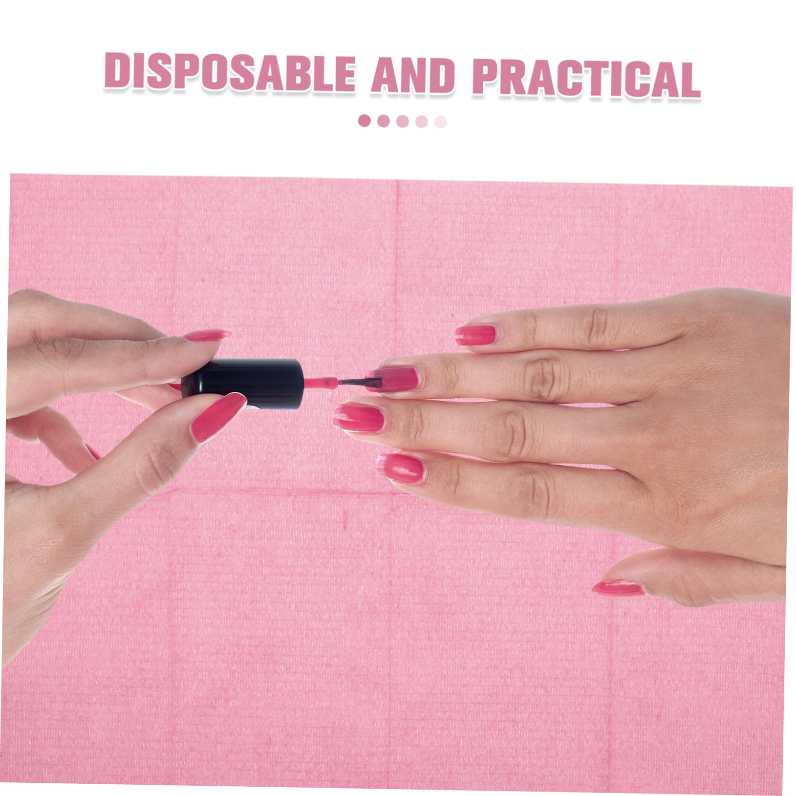 Tappetino per Manicure Monouso Non Tessuto, e Antiolio, Supporto Comodo la Mano, 125 Pezzi Rosa per Salone Unghie | Antiolio, Supporto Confortevole per Mano, per Salone e Manicure Professionale