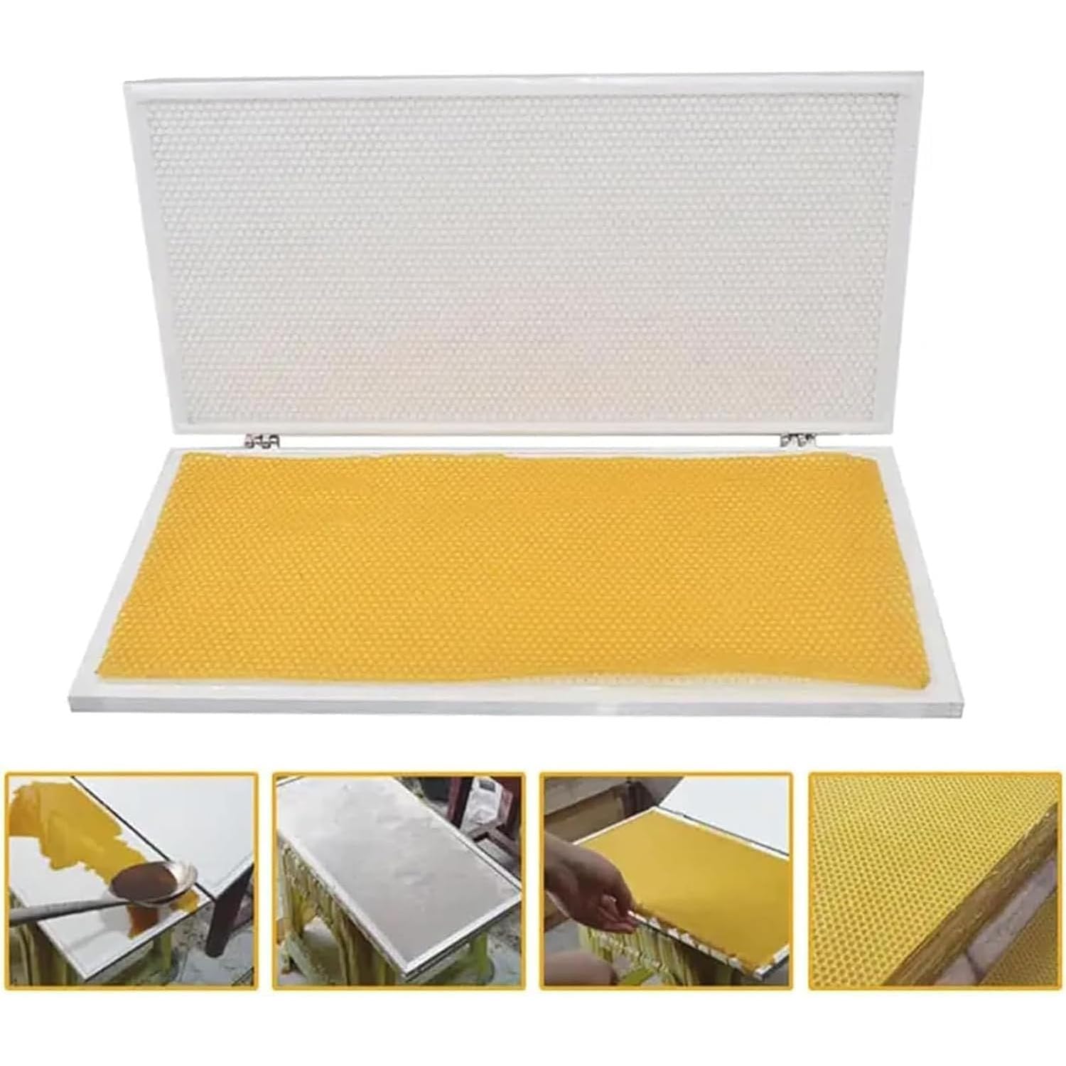Maszyna Do Wytłaczania Wosku Pszczelego, Forma Do Wytłaczania Wosku Pszczelego Ze Stopu Aluminium O Dostępnych Średnicach Plastra Miodu 41,5 * 19,5 Cm, Łatwe Wyjmowanie Z Formy Do Tworzenia Plastrów