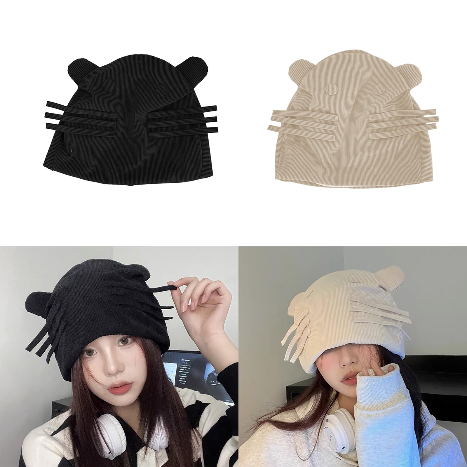 Dsgzkk Hat,Trendy Cute Ears for Men Women and Kids Stay Warm and Stylish Comfortable Hat for Any Occasion Claret