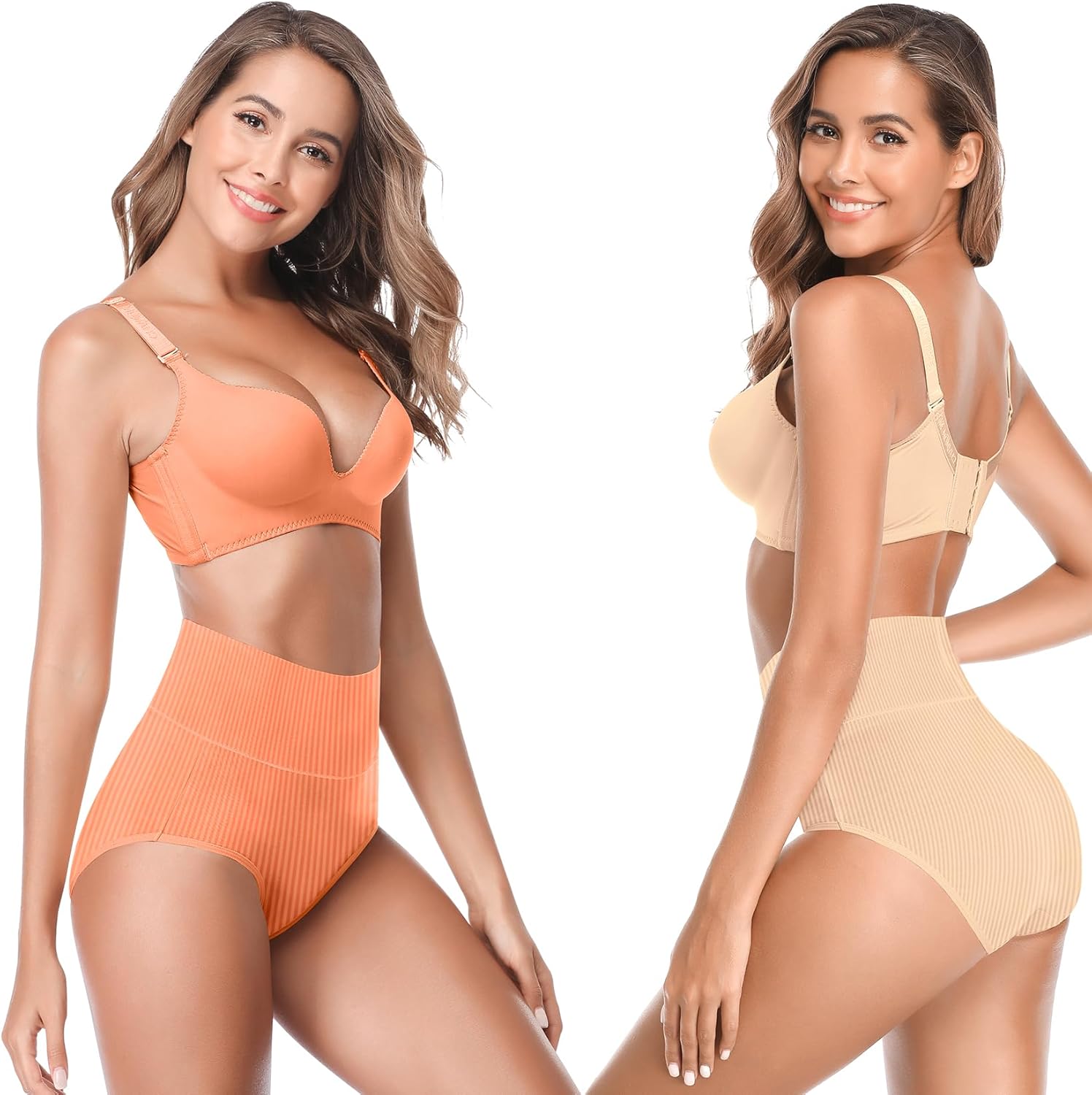 Women's High Waist Cotton Underwear Super Stretchy Briefs Full Coverage Panties Soft Women Panties 5-Pack - Image 3