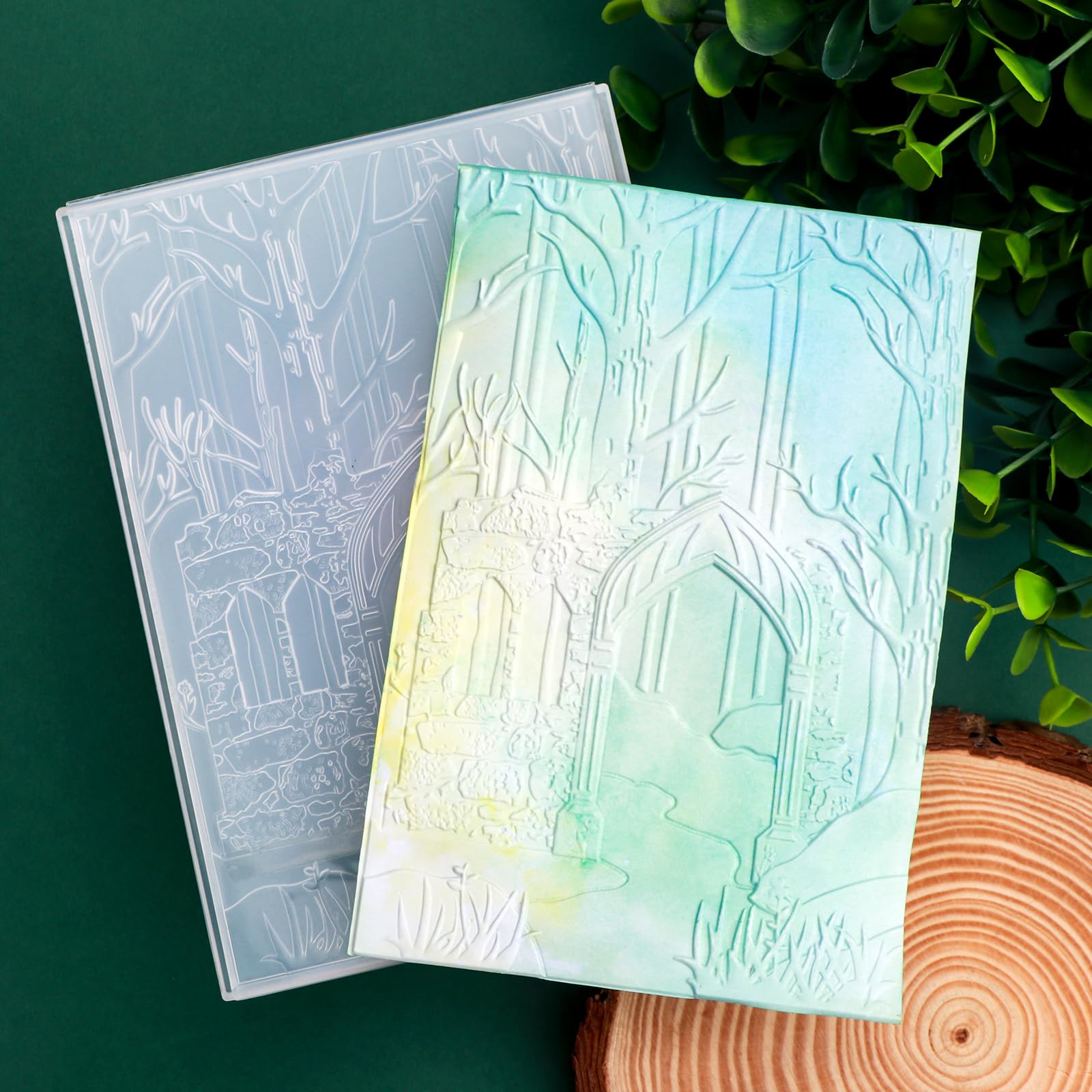 Qoiseys Pochoirs De Gaufrage En Plastique Avec Fleurs 3D Pour La Fabrication De Cartes, Pochoirs De Gaufrage Pour Bricolage, Scrapbooking, Album