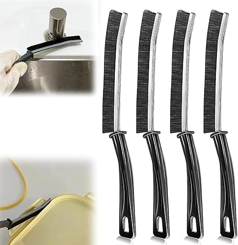 Cepillo de limpieza de hendiduras de cerdas duras, cepillo de limpieza para huecos, cepillo de limpieza de huecos de baño, cepillo de limpieza súper