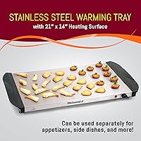 Vista 4 de Elite Gourmet EWM-6171 - Servidor de buffet con control de temperatura, calentador de alimentos, 3 bandejas triples de 2.5 cuartos de galón, tapas