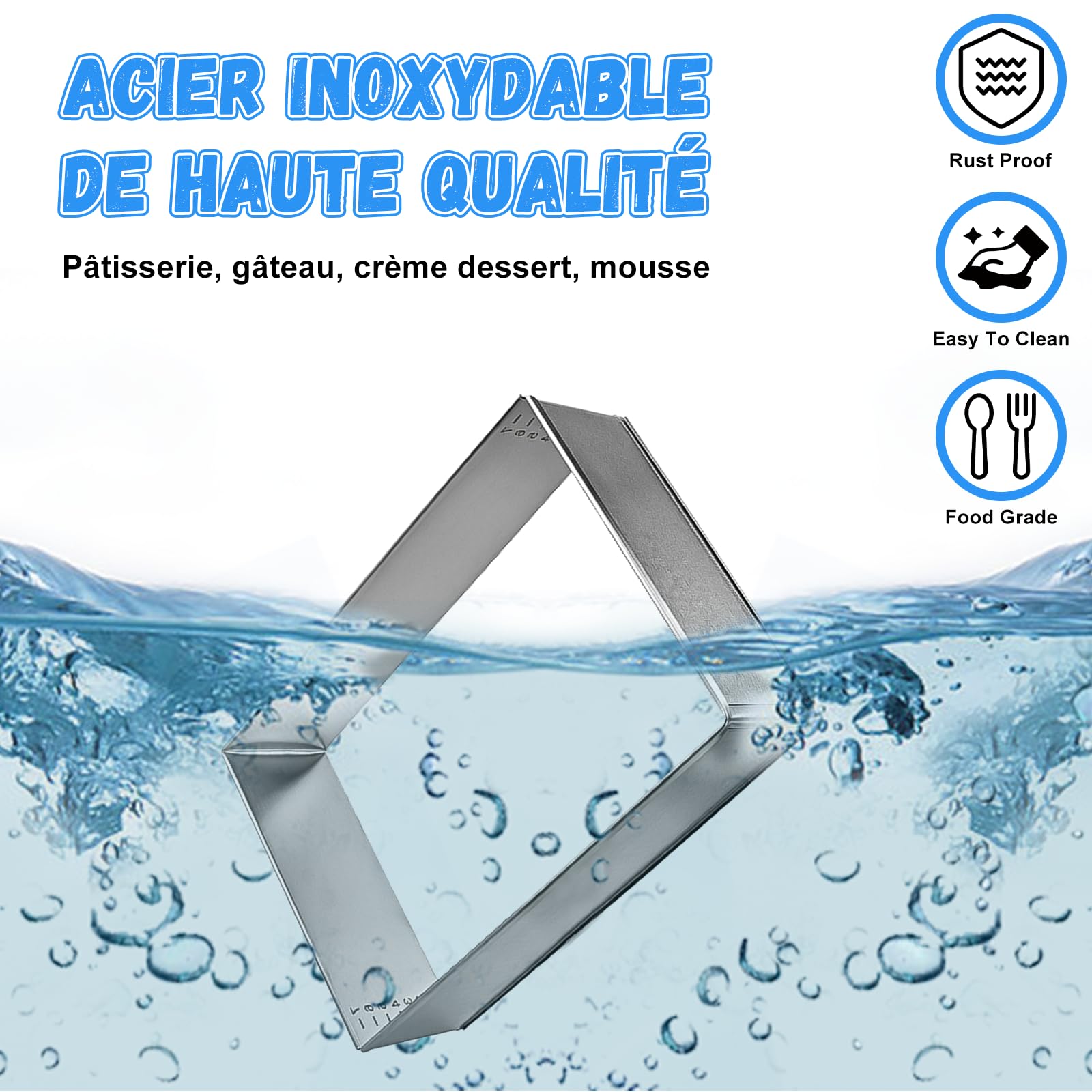 Moule à Gâteau Rectangulaire Réglable Inox - Pâtisserie Pro