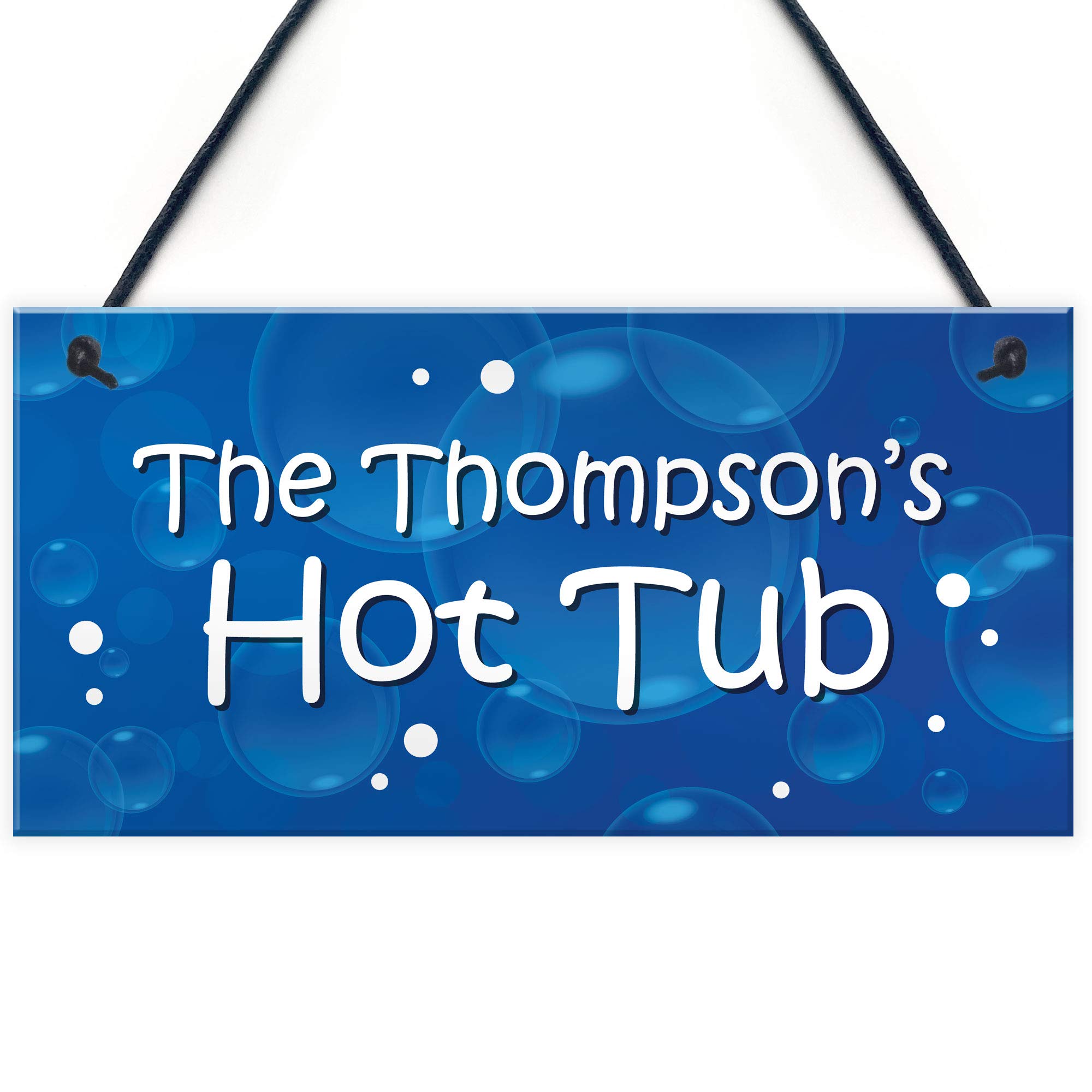 Personalised Hanging Hot Tub Sign For Home Summerhouse Garden Sign Keepsake
