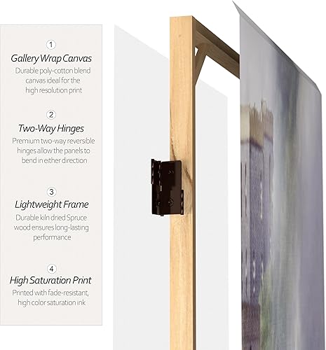 Miniatura 4 de Red Lantern Divisor de habitación de lona de caballos de doble cara de 6 pies de alto, 3 paneles