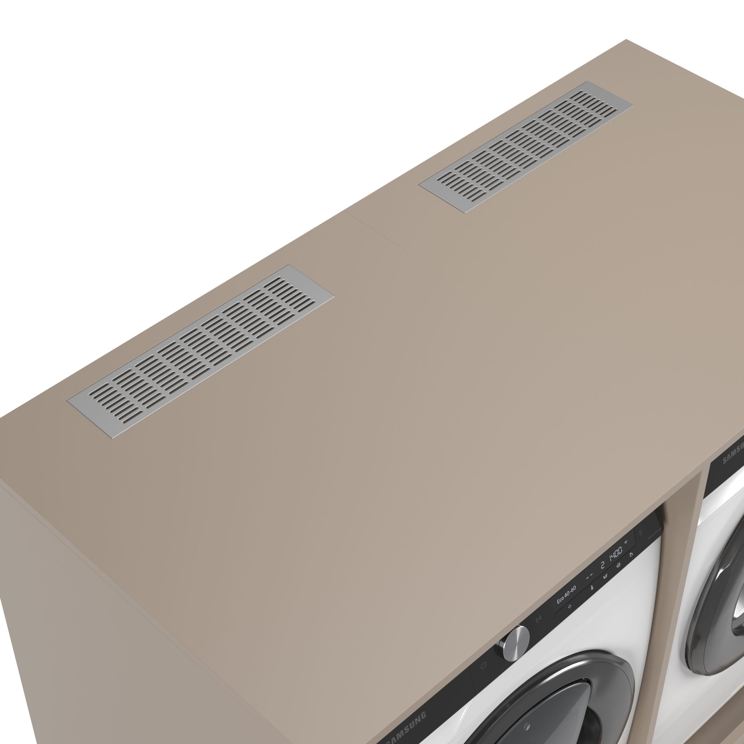 Lavadora Gabinete Amsterdam - Lavadora elevadora - Conversión a máquina - 700(D)*3130(B)*2350(H) mm - Gris pardo - Diseño ergonómico y elegante, que ahorra espacio y es fácil de colocar