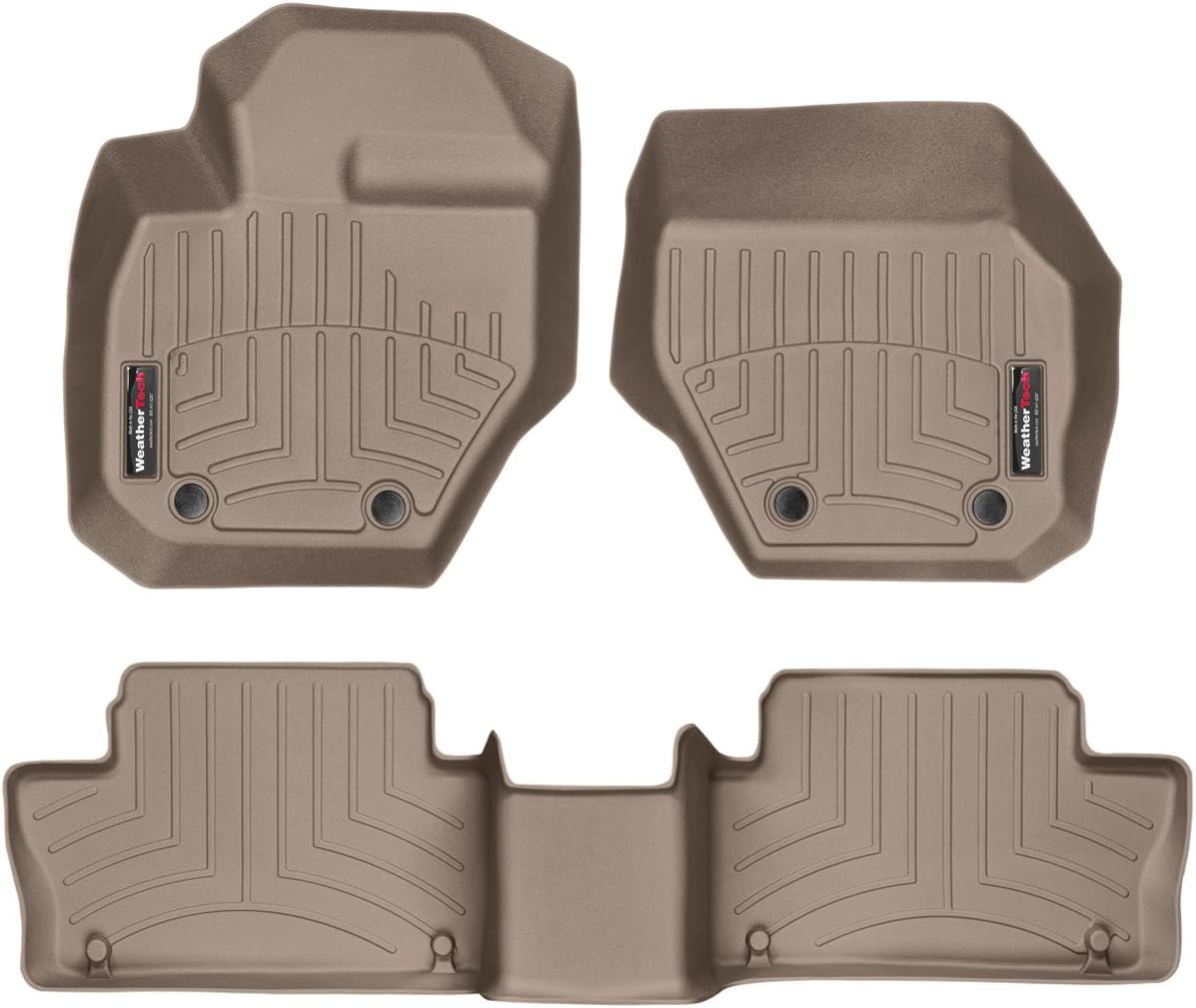WeatherTech Custom Fit FloorLiners for Volvo XC60-1st & 2nd Row (44234-1-2), Black