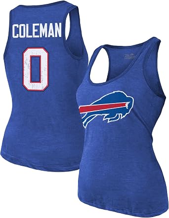 Majestic Threads Womens J.J. McCarthy NFL Name & Number Tri-Blend Scoop Neck Tank Top