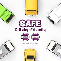 Vista 6 de Tub Works® Vehicles™ Coches de Baño Libres de Moho, Paquete de 6 Sellados, Diseño de Juguetes de Baño Sin Agujeros que Mantiene la Humedad Afuera